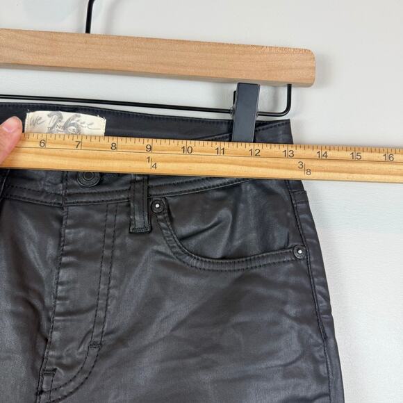 We The Free People Spellbound Coated Bootcut Jeans Women 26 Black Boho Revolve - Picture 8 of 9